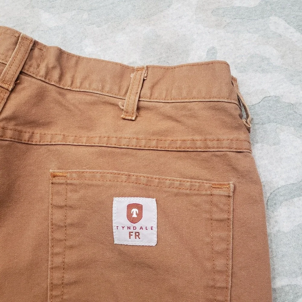 Tyndale‎ FR Pants Mens 38x32 Fire Resistant Work Wear Brown Pockets